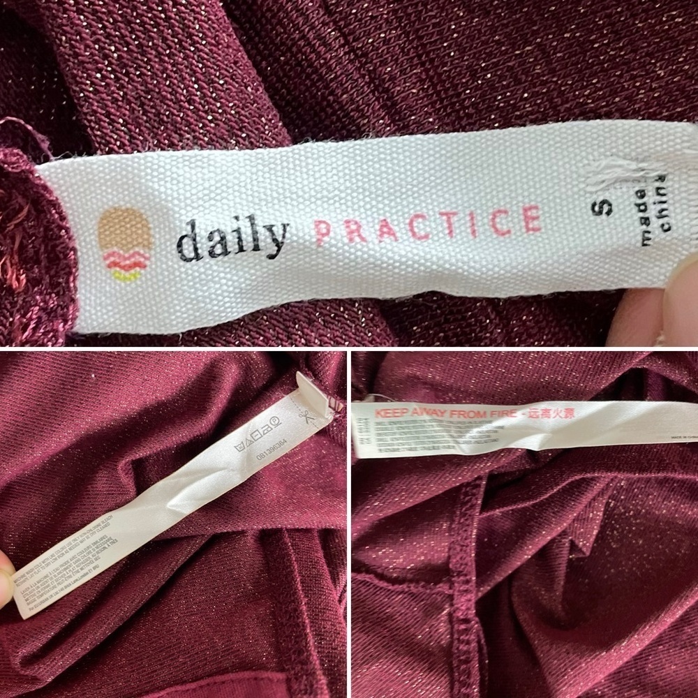 Daily Practice by Anthropologie Shimmer Open-Back Bodysuit Small - Picture 12 of 12